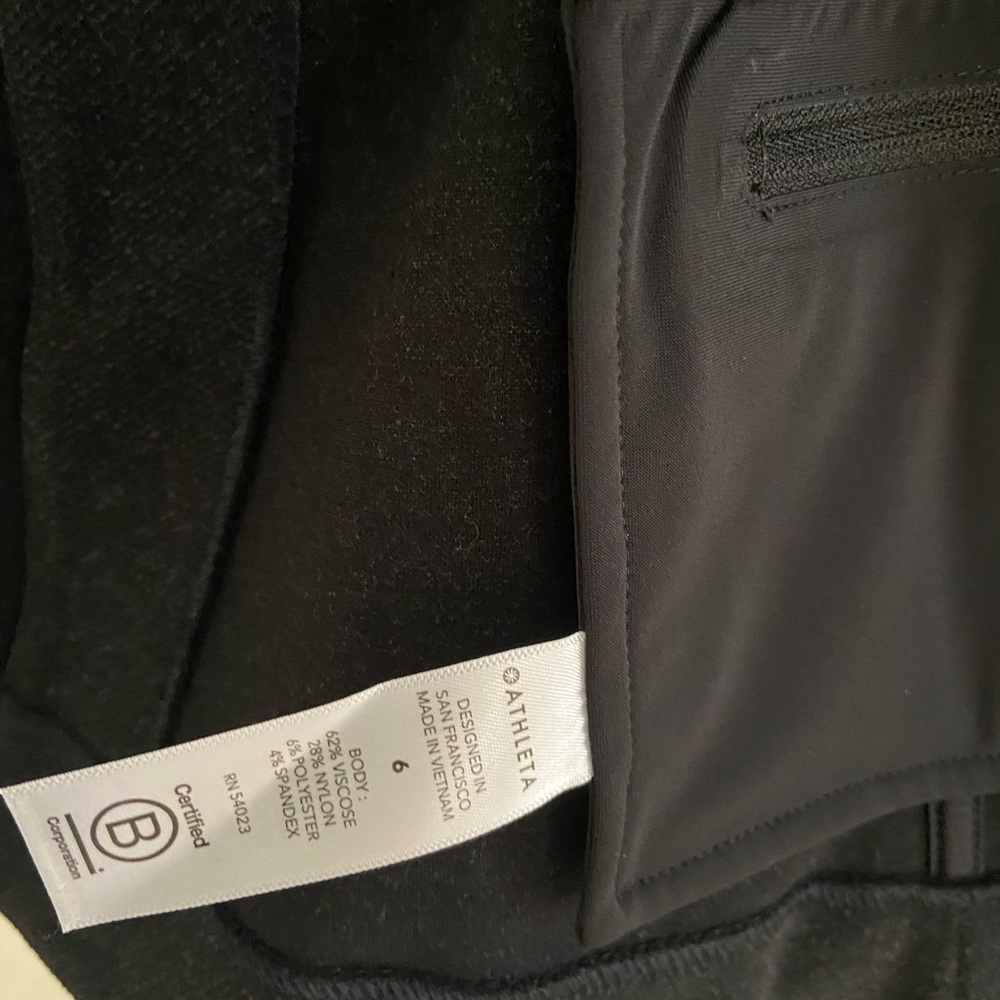 Athleta Venice Textured Heathered Dark Gray Snap Button Jacket Blazer - Picture 4 of 6